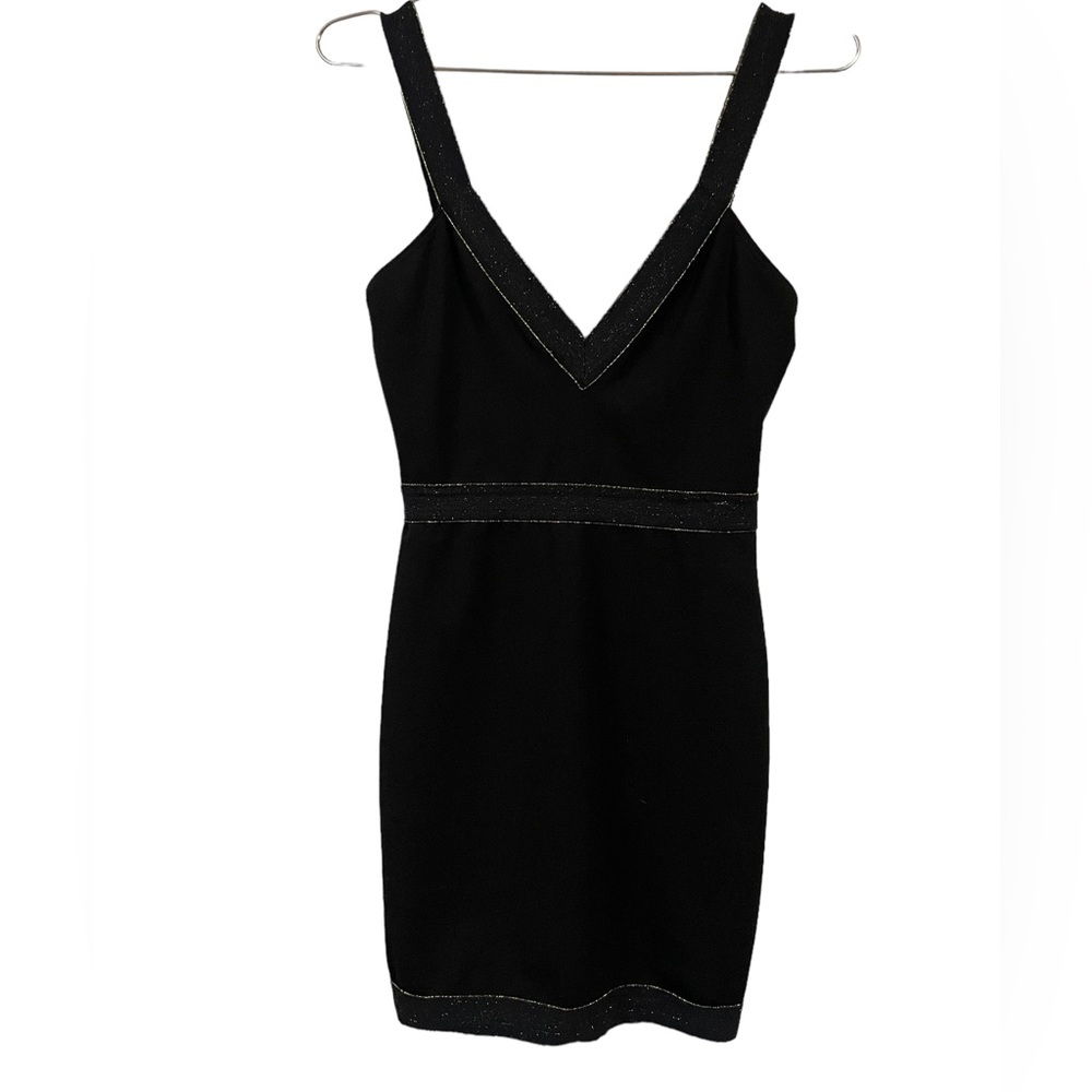 Cosmopolitan v neck glitter bodycon mini dress